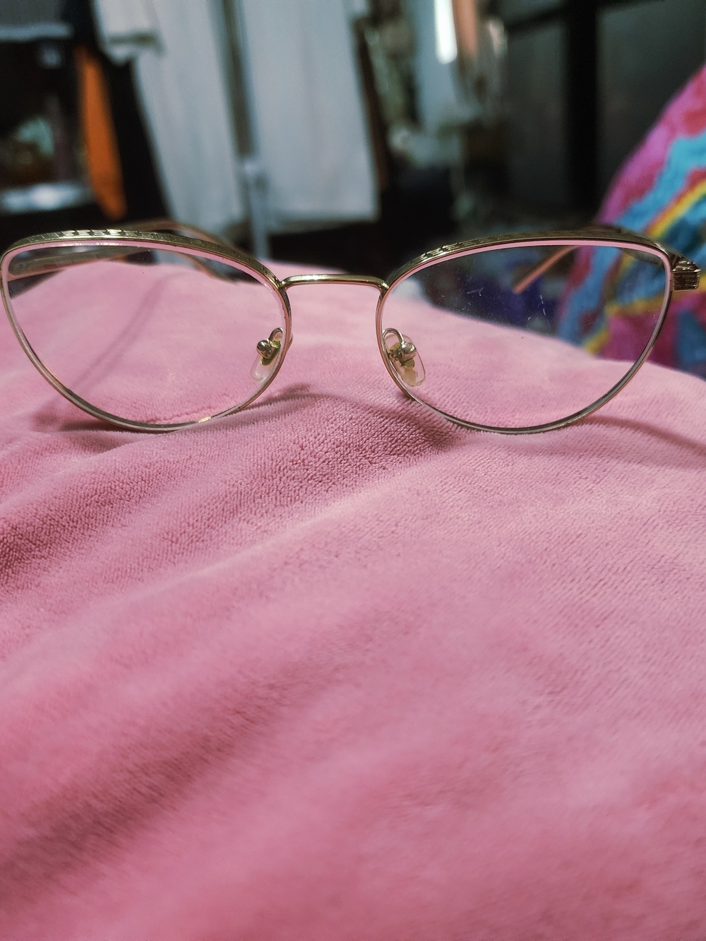 Versace Gold Cat-Eye Women's Glasses